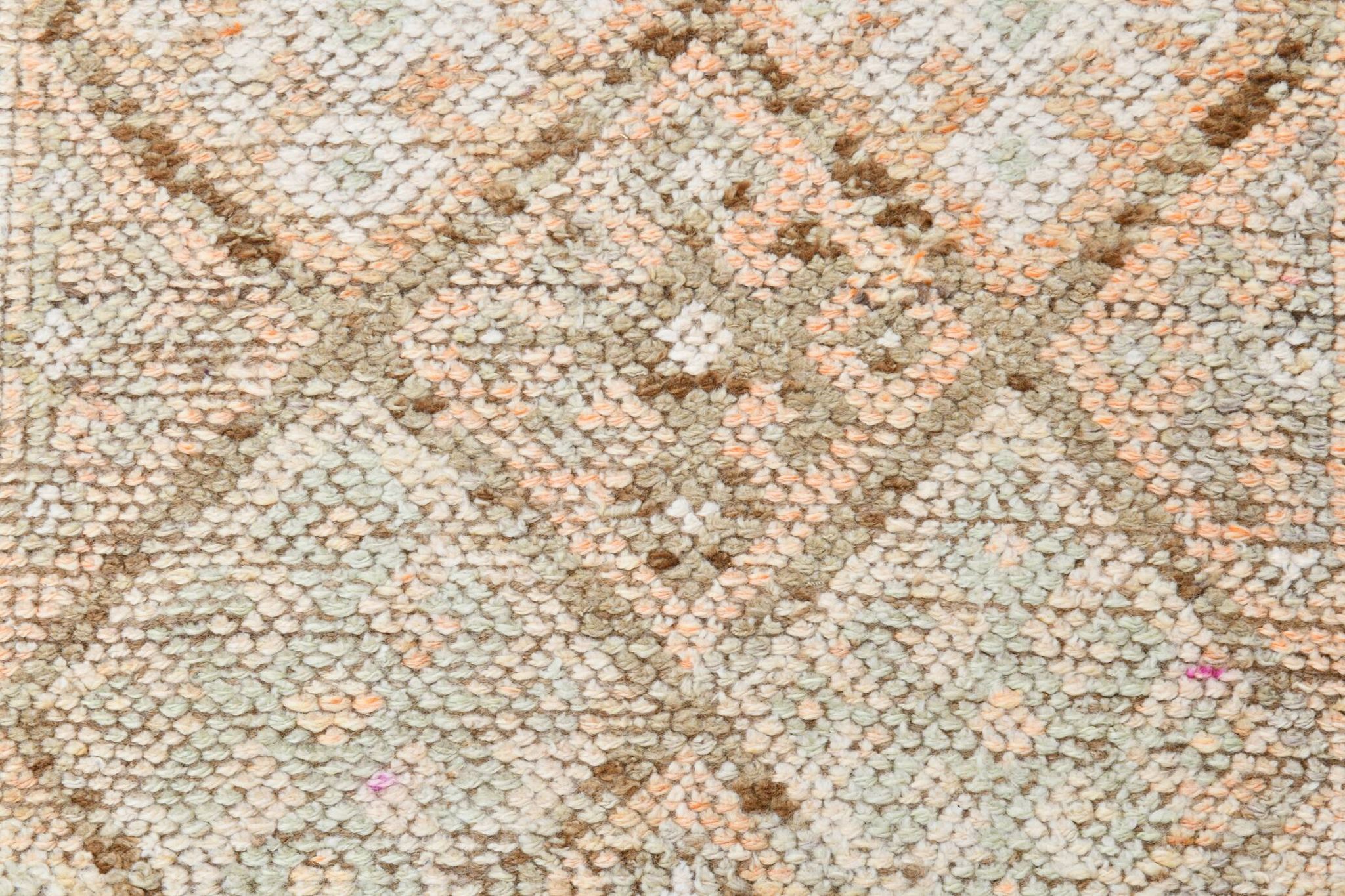 3x12 Turkish Cream & Brown Vintage Runner Rug, 79x366Cm