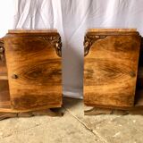 Pair of Art Deco bedside furniture
