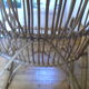 Rocking chair rattan and bamboo sixties