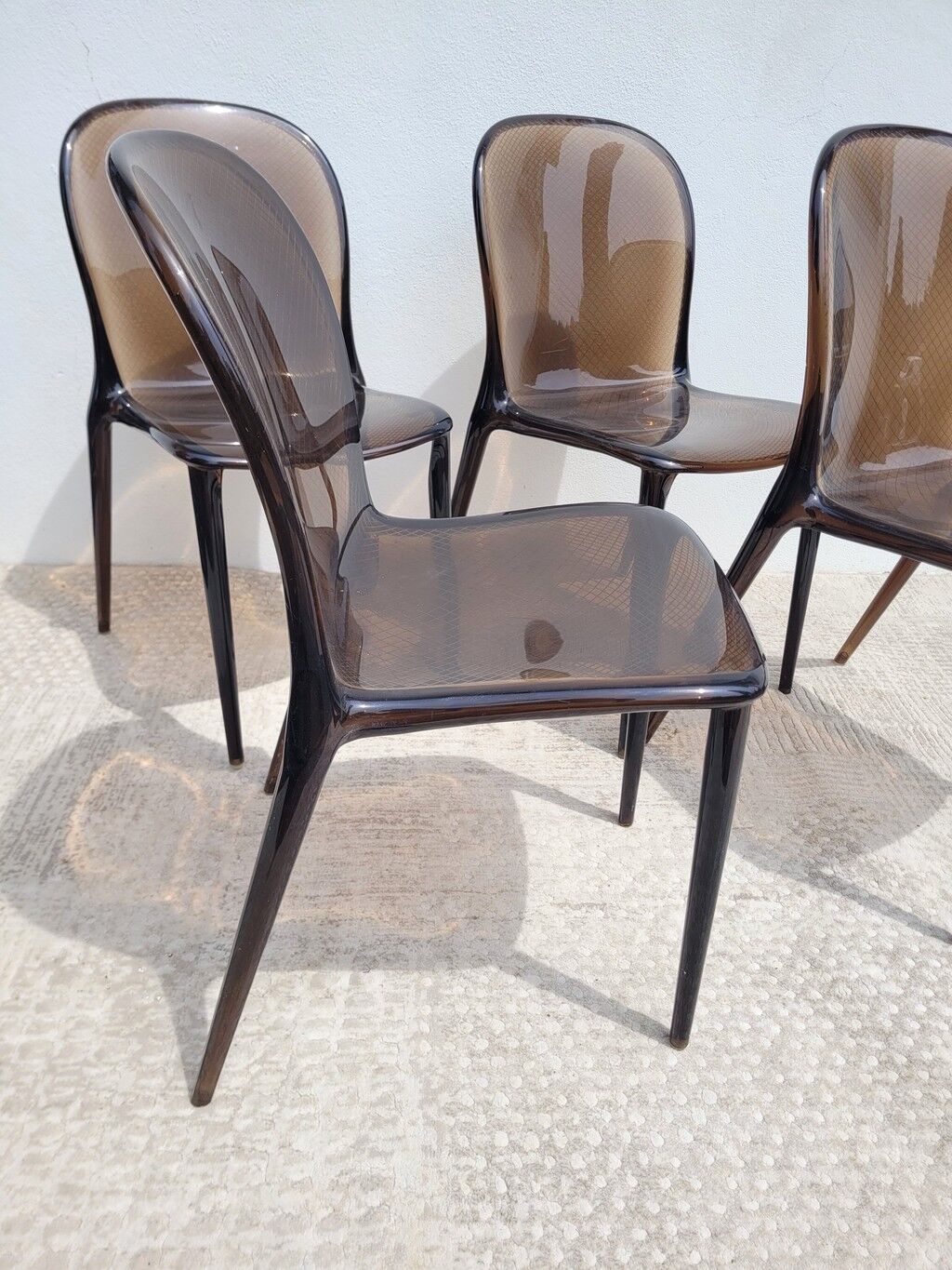 Set of 4 Thalya chairs by Kartell designed by Patrick Jouin