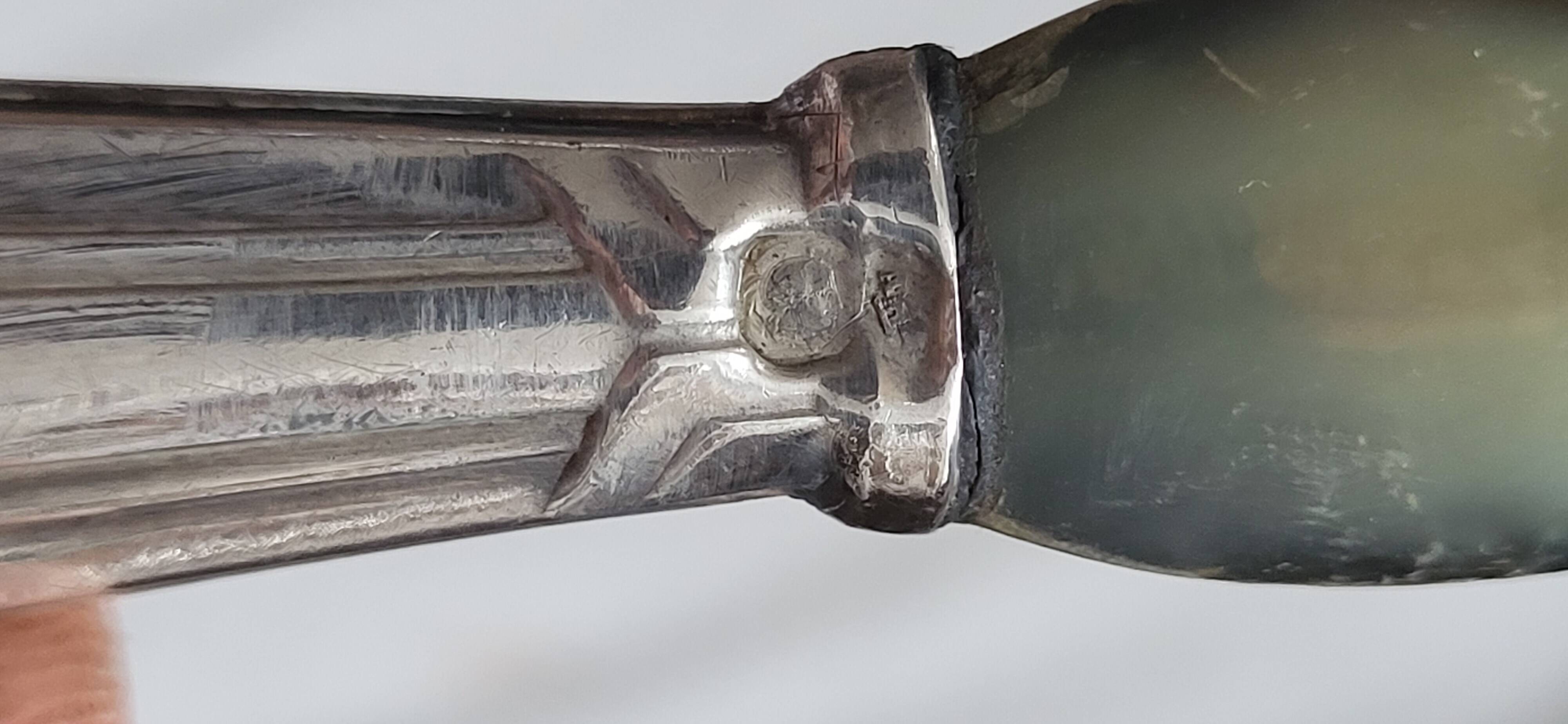 Art Deco Silver Salad Servers (Minerva Hallmark)