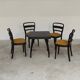 Set of 4 Thonet art deco chairs 1930, mustard yellow buckle
