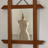 Blonde wooden barber mirror