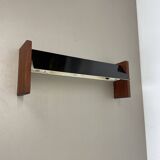 cubic Large 38cm Teak and Metal adjustable wall light element, Germany 1950s