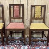 Series of 4 Art Deco mahogany chairs from the 1950s