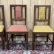 Series of 4 Art Deco mahogany chairs from the 1950s