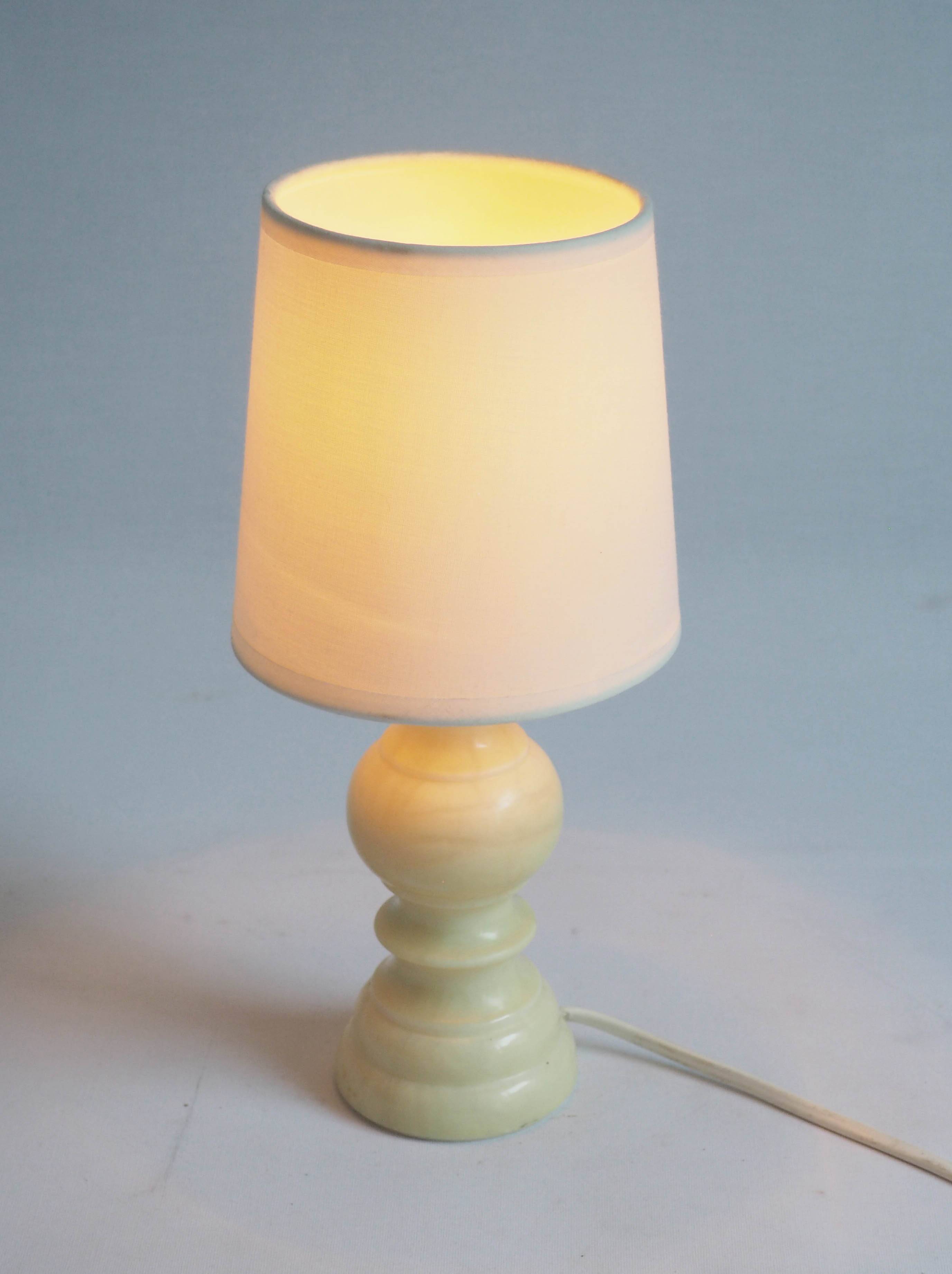 Alabaster bedside lamp