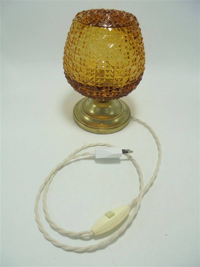 Amber glass lamp
