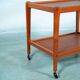 Vintage minimalist service trolley Deen design in teak, bar trolley.