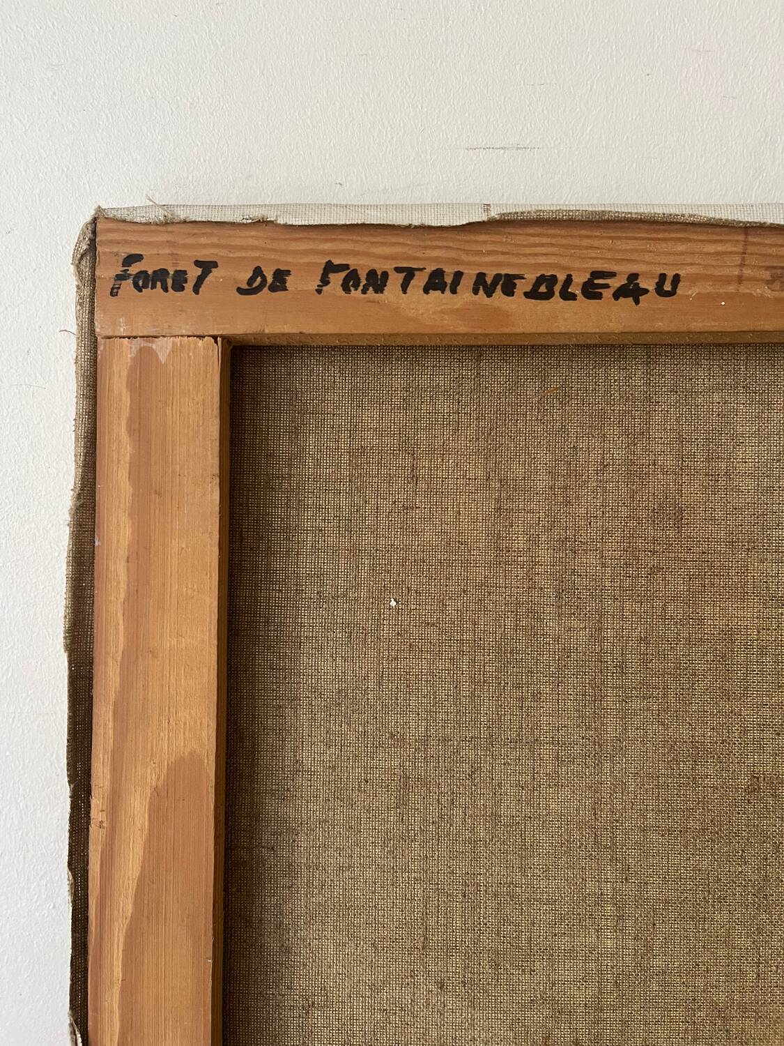 Forêt de Fontainebleau, signé R Vacher