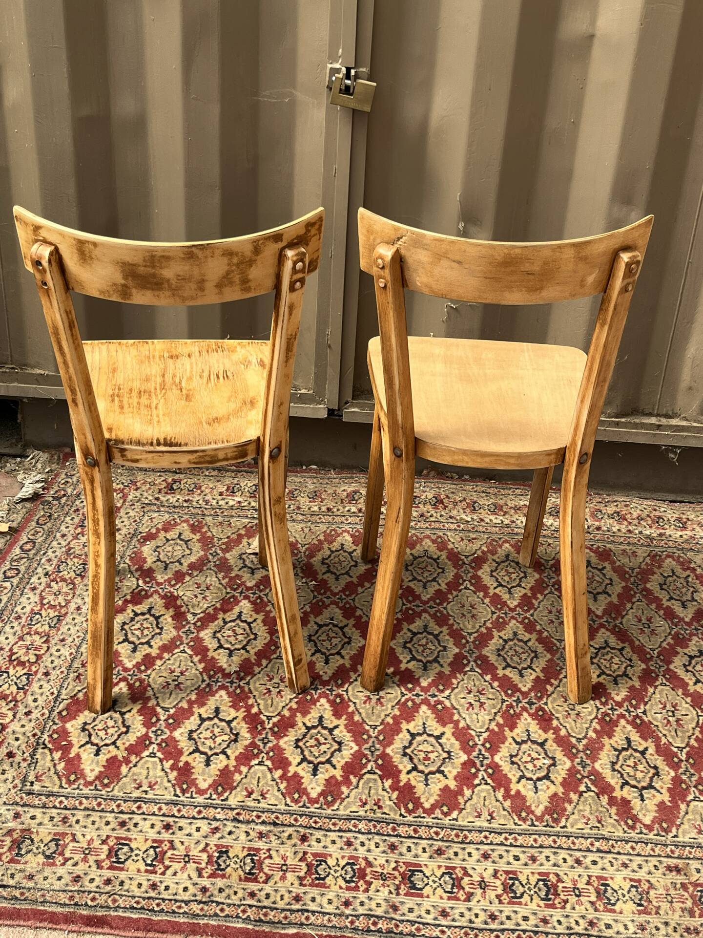 Ancienne paire de chaises bistrot