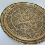 Art top oriental work solid brass vintage diameter 44 cm