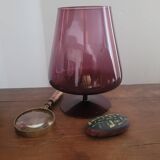 Vintage Ingrid Glashütte purple glass bowl – 70s modernist design