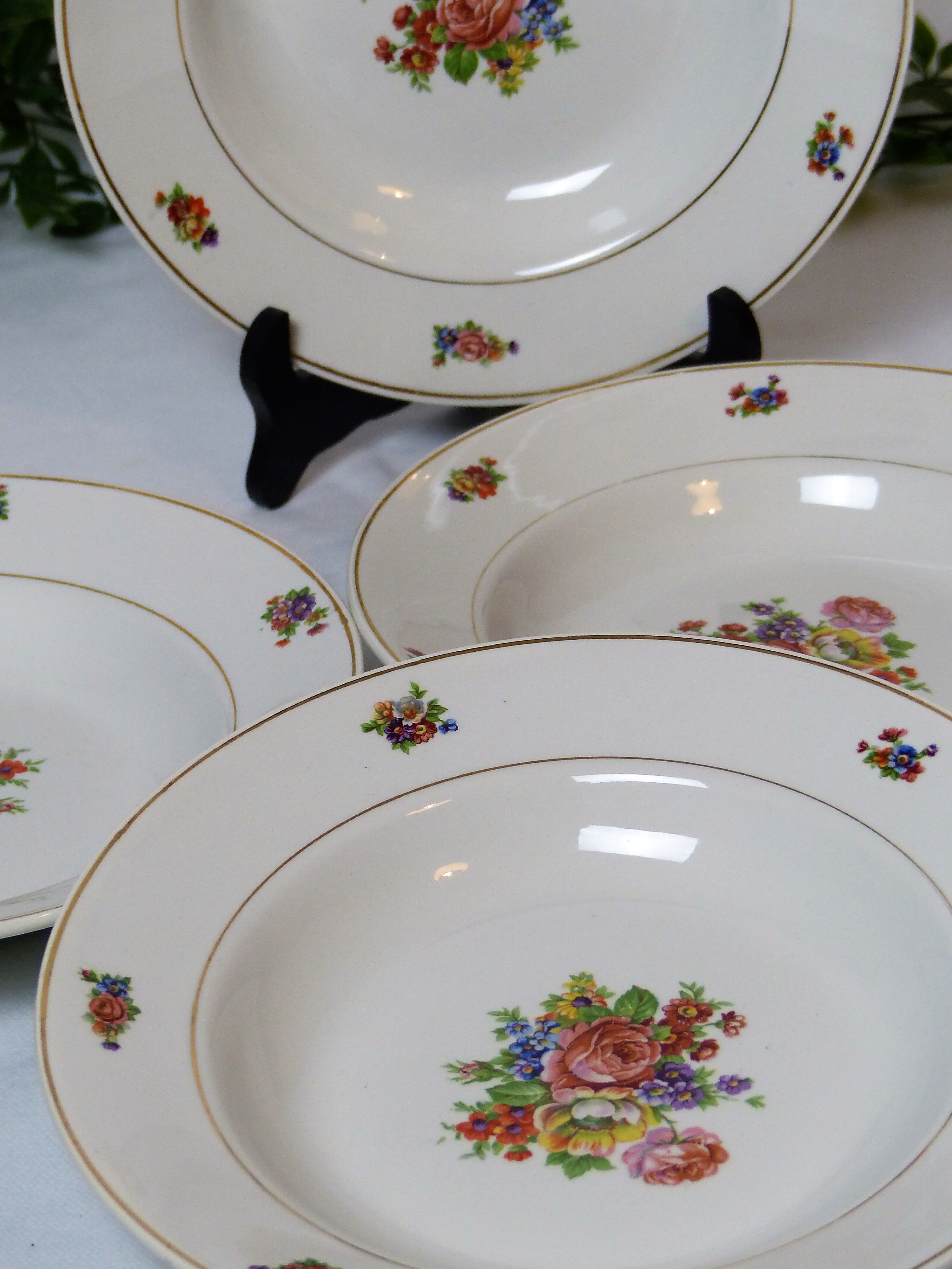 4 assiettes creuses Moulin des Loups