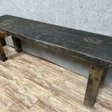 19th century solid wood workshop console or workbench