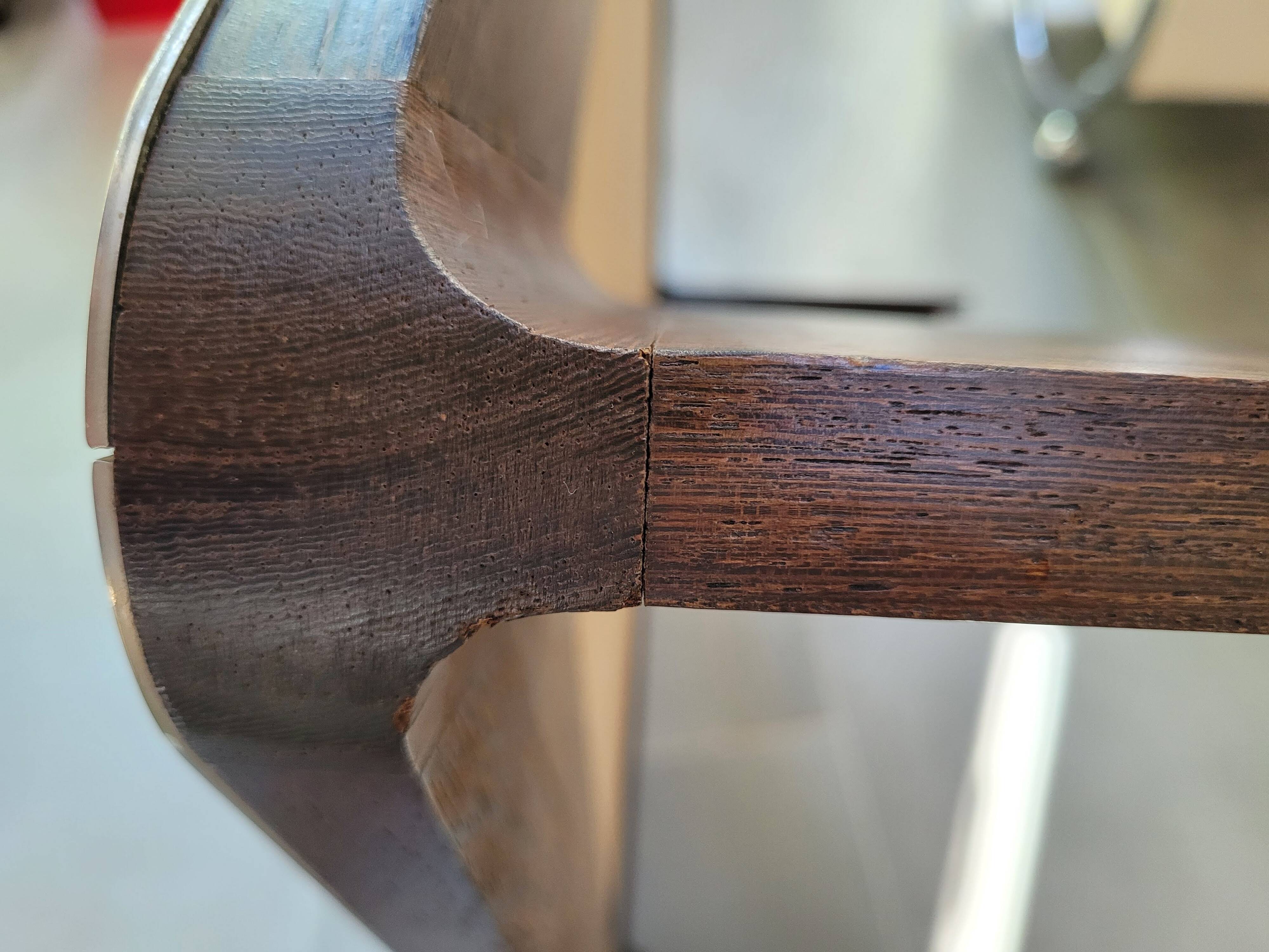 Square wood and steel coffee table from the 80s