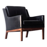 Vintage Danish leather armchair no. 39 by Kai Lyngfeldt Larsen, 1960.