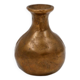 Vase soliflore brutaliste en laiton