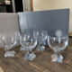 Glasses in Bordeaux from St Louis crystal.