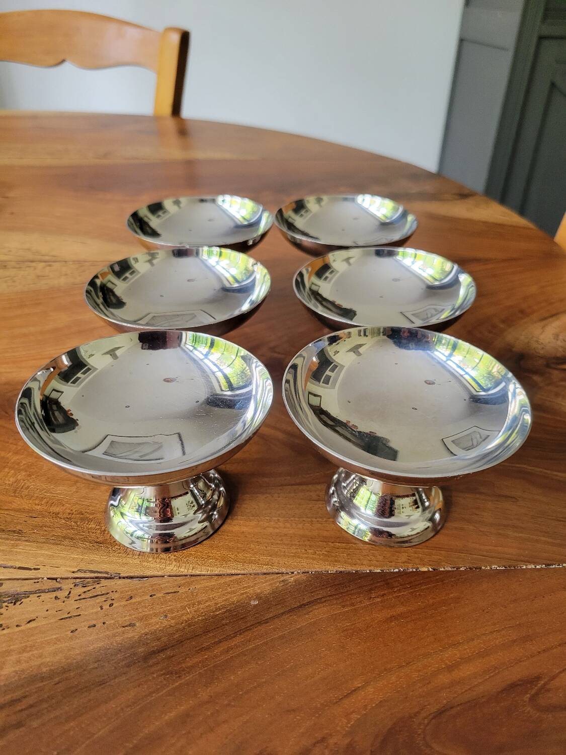 6 stainless steel ice cream cups