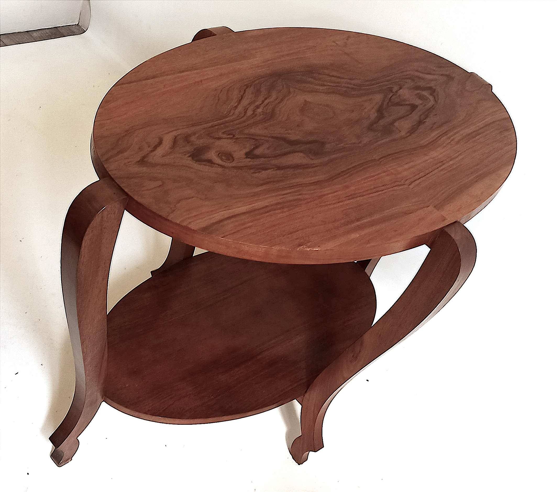 Art Deco oval pedestal table Width 80 cm