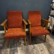 Pair of restored vintage compass armchairs from the 1950s/1960s.