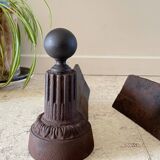 Pair of old vintage steel andirons