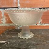 Masserini barocco fruit bowl pair moulded glass bead row vintage