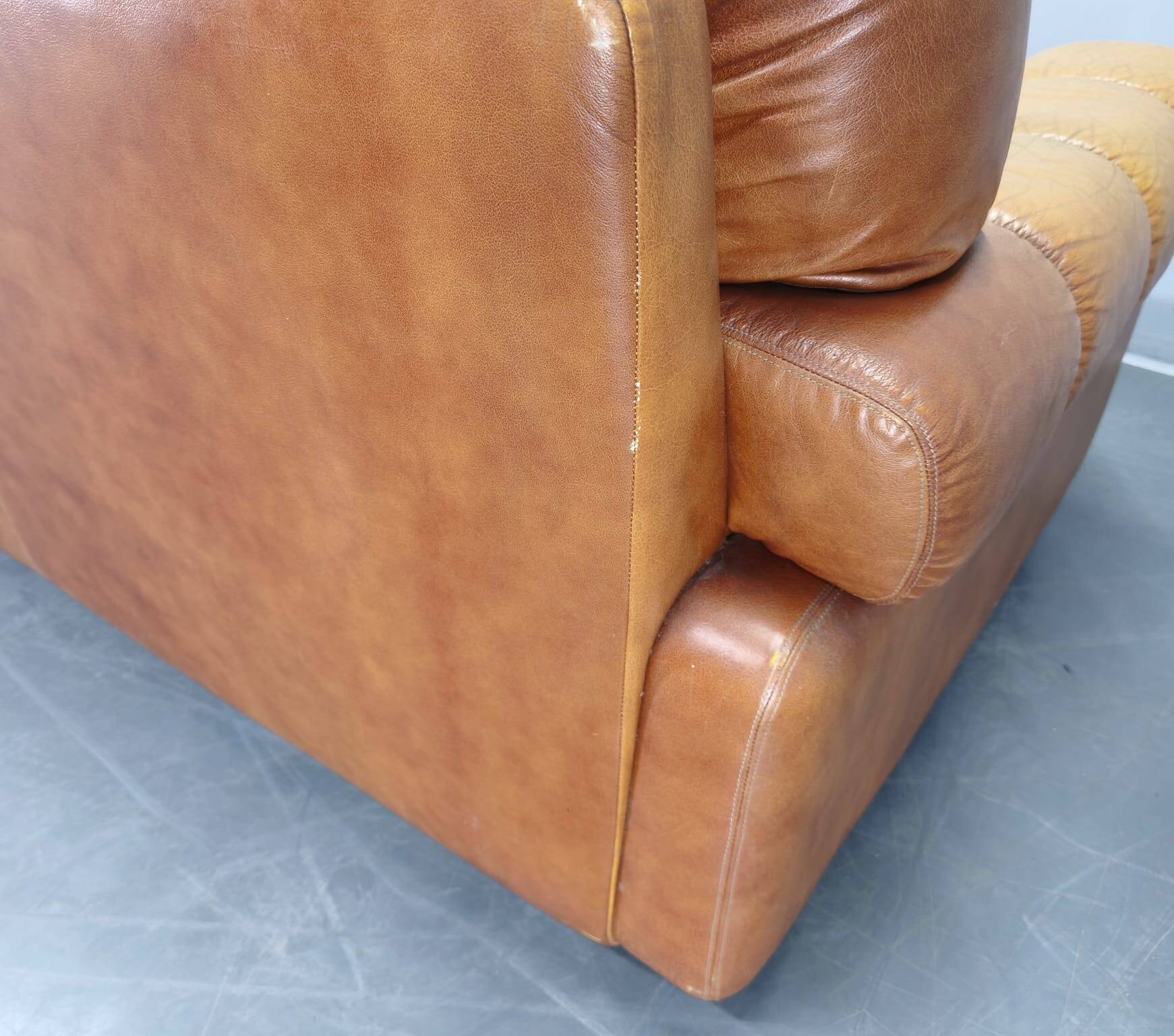 Three-seater sofa from the mid-century produced in Italy in the 1970s.