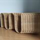 Porte revue mural vintage rotin osier