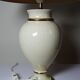 Ivory crackled earthenware lamp, in the style of vintage Le Dauphin.