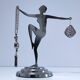 Metal jewelry holder Art Deco style bathroom decor