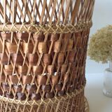 Wicker wastebasket