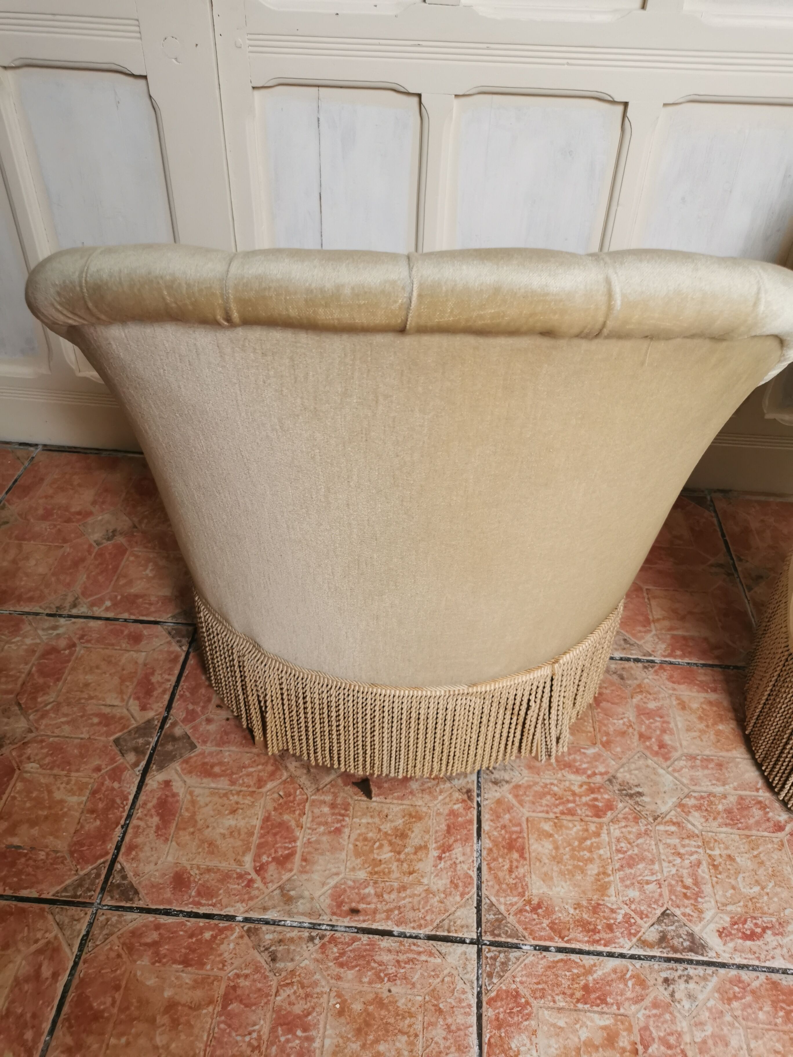 Duo of toad armchairs