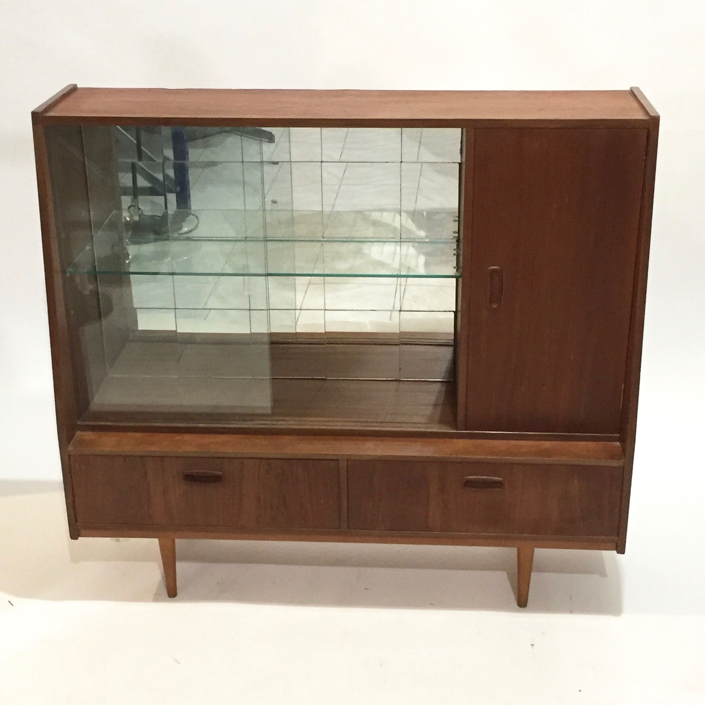 Teak showcase bookcase