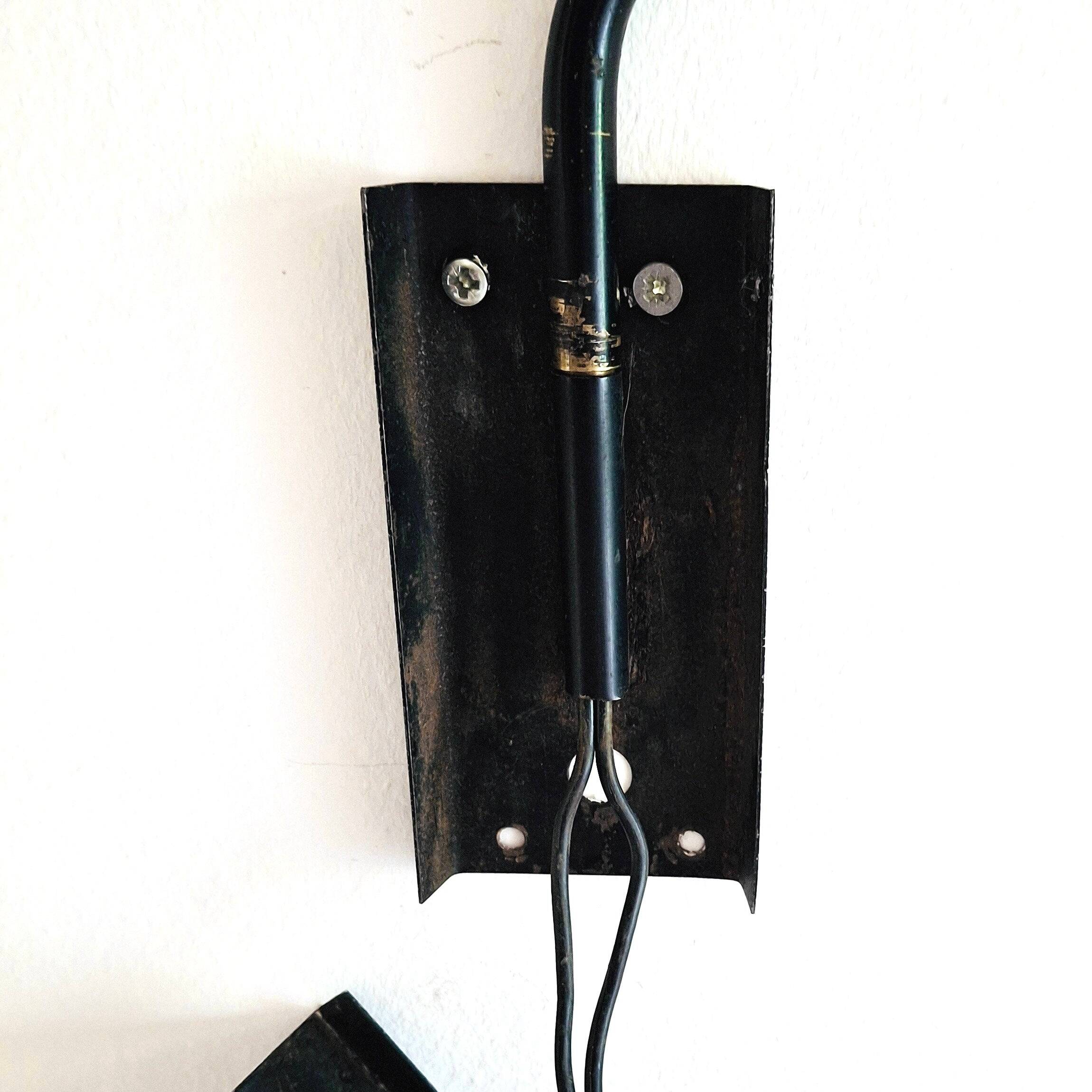 Light fixture, metal wall sconce, 1960s