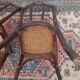 2 vintage caned bistro chairs