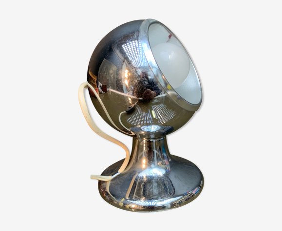 Lampe boule à poser chrome 1970 | Selency