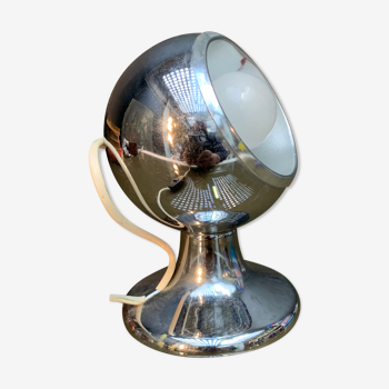 Lampe boule  à poser chrome 1970