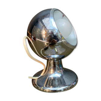 Lampe boule  à poser chrome 1970