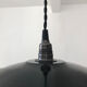 Black metal lampshade suspension