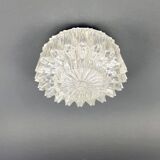 Mid-Century Modern Textured Glass Flush Mount from Limburg, Germany, 1970s