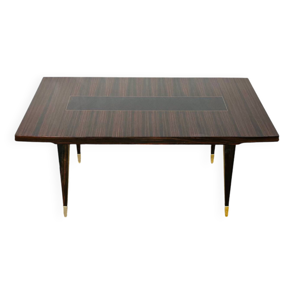 Table à manger art déco française en macassar 1940