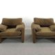 Pair of Maralunga Lounge Chairs by Vico Magistretti for Cassina, Italy