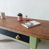 Antique coffee table in solid oak from the early 20th century