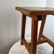 Scandinavian stool solid wood — Rectangular seat, square legs