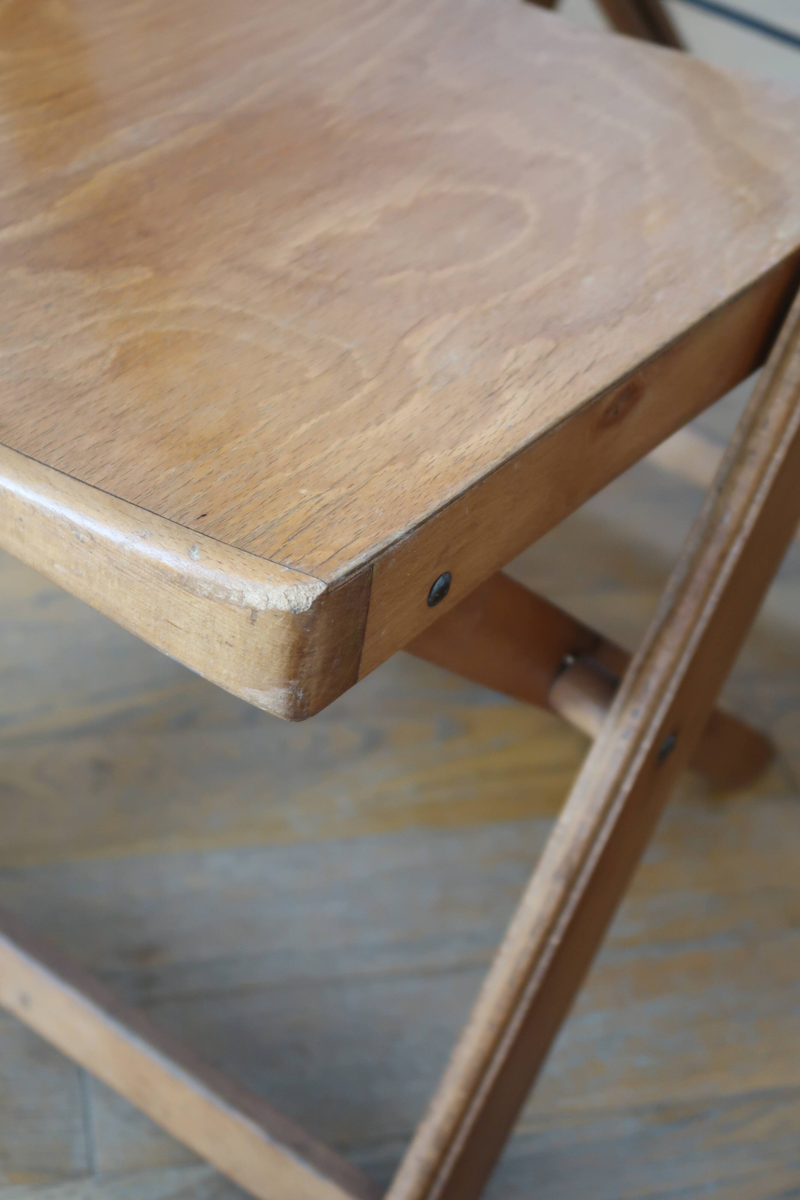 Set of 4 folding chairs in wood 70