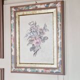 Set of 4 Italian floral frames