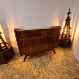 Commode en chêne massif 3 tiroirs poignée en laiton