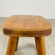 Tabouret brutaliste bois massif déco chalet